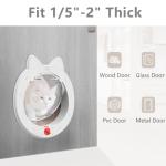 4-way locking cat door, weatherproof, easy installation