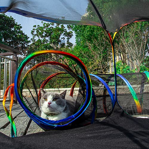 Outdoor Rainbow Cat Enclosures Playground, Portable Tent
