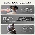 Reflective Cat Collar with Airtag Holder