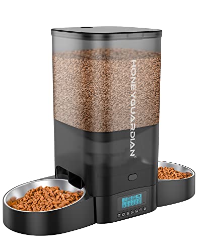HoneyGuaridan Automatic Cat Feeder with Dual Power Supply