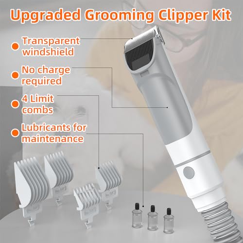 Cat Clipper and Vacuum Grooming Kit, 5-in-1