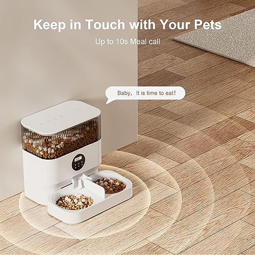5L Timed Cat Food Dispenser with Double Bowls