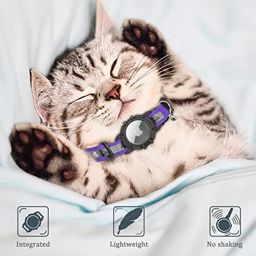 Reflective AirTag Cat Collar with GPS Tracker