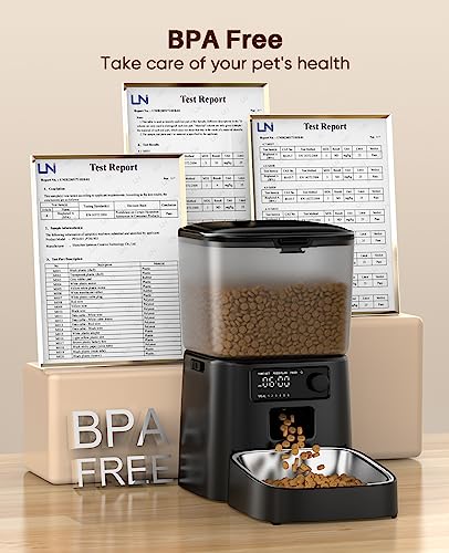 oneisall Automatic Cat Food Dispenser, 12 Cups, Timer