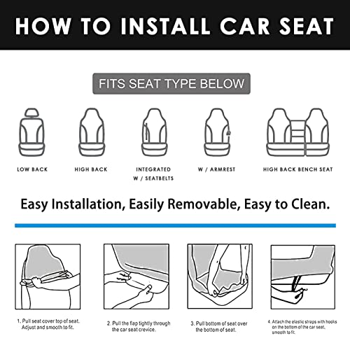 Britimes Dog Paw Car Seat Covers - Set of 2