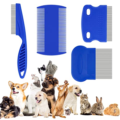 4-Piece Flea Lice Comb Set for Cats