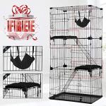 BestPet 3-Tier Cat Playpen with Hammock and Beds