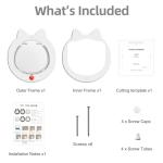 4-way locking cat door, weatherproof, easy installation