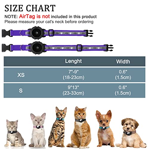 Reflective AirTag Cat Collar with GPS Tracker