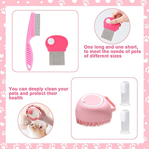 8-Piece Cat Grooming Kit - Pink