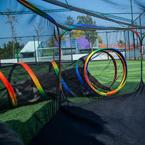 Outdoor Rainbow Cat Enclosures Playground, Portable Tent