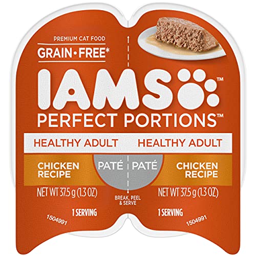 IAMS Grain Free Wet Cat Food, Chicken Recipe, (Pack of 24)