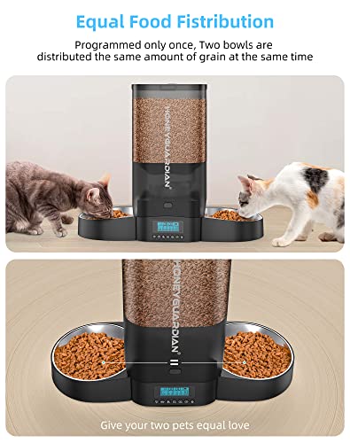 HoneyGuaridan Automatic Cat Feeder with Dual Power Supply