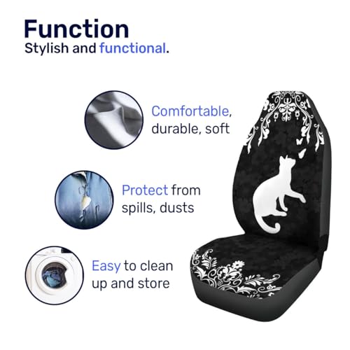 GENANY Cat 2-Pack Car Seat Covers - Cute & Durable