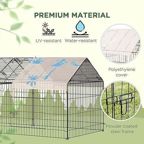 PawHut Catio Outdoor Cat Kennel, Water-Resistant, Beige