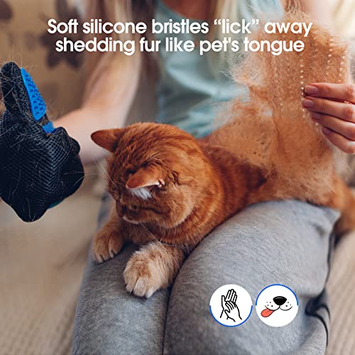 DELOMO Cat Grooming Gloves - Efficient Hair Remover