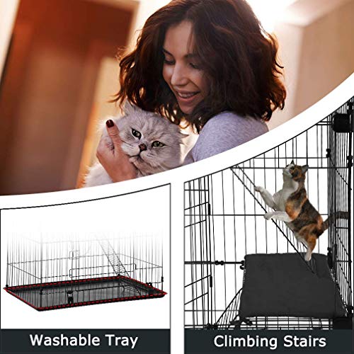 BestPet 3-Tier Cat Playpen with Hammock and Beds