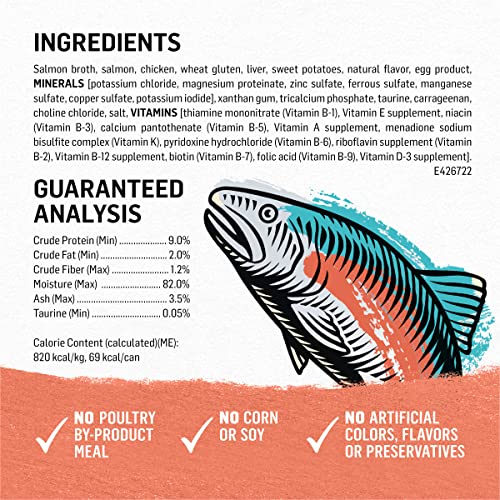 Grain Free Salmon & Sweet Potato Cat Food - (12) 3 oz. Cans