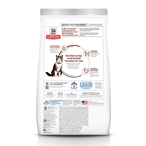 Hill's Science Diet Adult Cat Food, Hairball Control, Chicken Recipe
