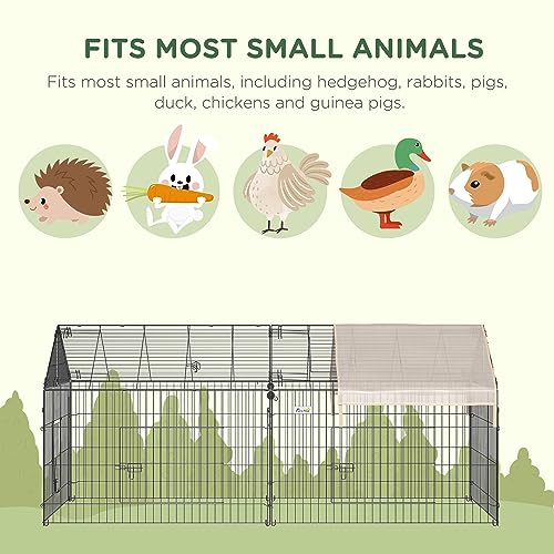 PawHut Catio Outdoor Cat Kennel, Water-Resistant, Beige