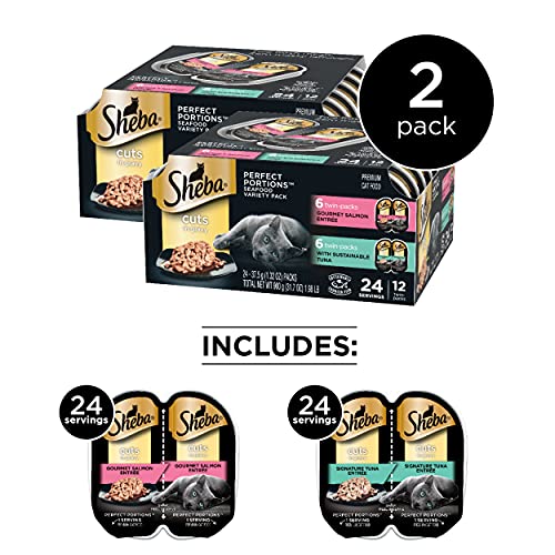 Sheba Wet Food Cuts Multipack - Salmon & Tuna