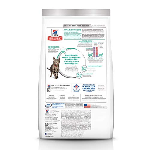 Hill's Science Diet Adult Cat Food, Perfect Weight, Chicken Recipe