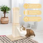 32 Inch Large Cat Scratching Post - Beige