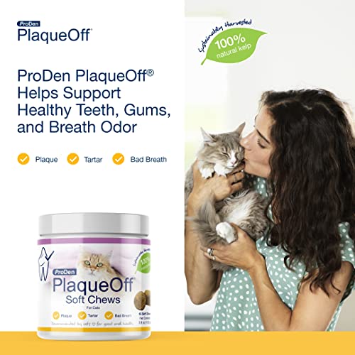 ProDen PlaqueOff Soft Chews with Natural Kelp for Healthy Cat Teeth & Breath