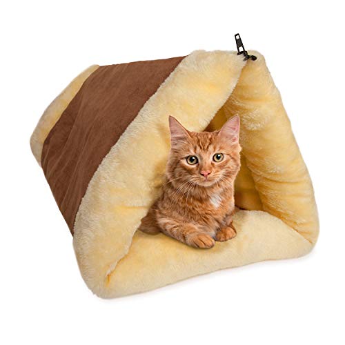 2-in-1 Cat Bed: Fleece Tunnel Tube Cave