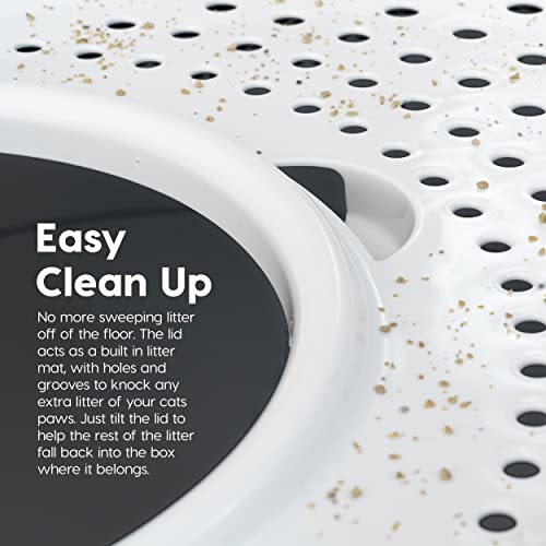IRIS USA Oval Top Entry Cat Litter Box