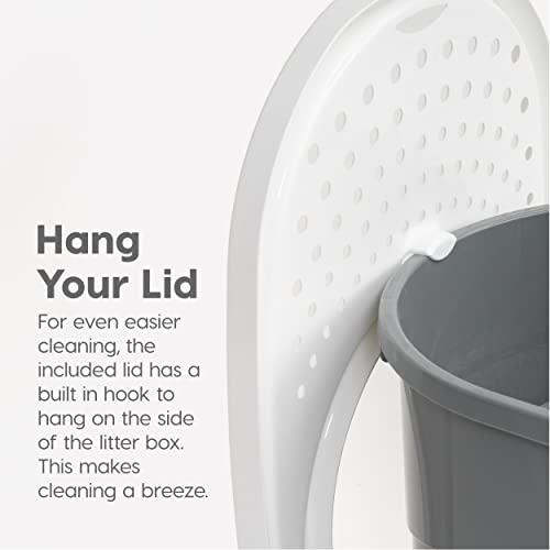 IRIS USA Oval Top Entry Cat Litter Box