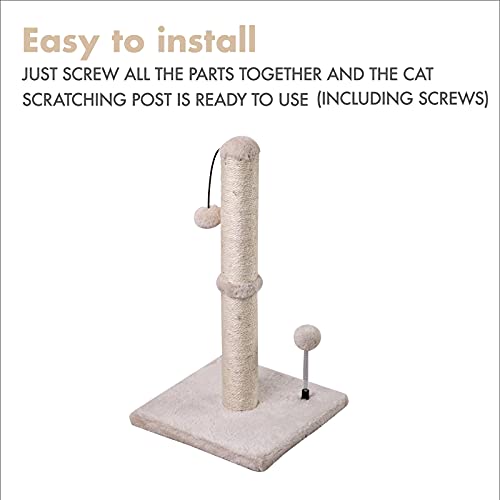 MECOOL Premium Cat Scratching Post with Hanging Ball