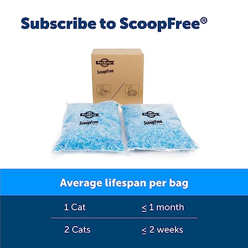 PetSafe ScoopFree Blue Crystal Litter, 2-Pack – Fast Odor Absorption – Mess-Free
