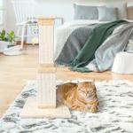 32 Inch Large Cat Scratching Post - Beige