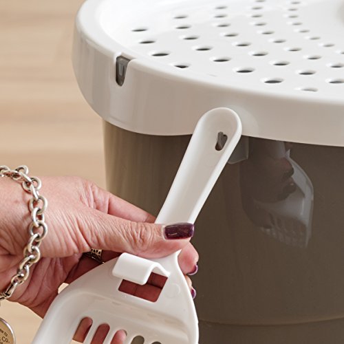 IRIS USA Oval Top Entry Cat Litter Box