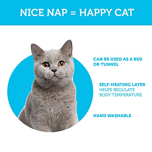2-in-1 Cat Bed: Fleece Tunnel Tube Cave
