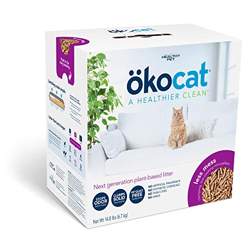 Okocat Less Mess Natural Wood Clumping Cat Litter 14.8 lbs
