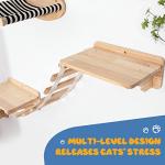 Cat Wall Shelves - Floating Perches Scratcher Bridge