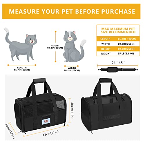SECLATO Airline Approved Cat Carrier for Small Cats