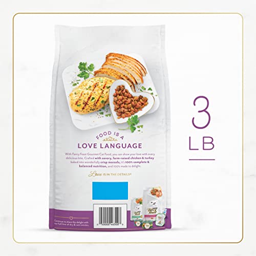 Purina Fancy Feast Dry Cat Food with Savory Chicken and Turkey - 3 lb. Bag