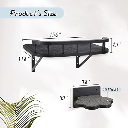 Wall-Mounted Cat Hammock with Cooling Mat and Plush Cushion