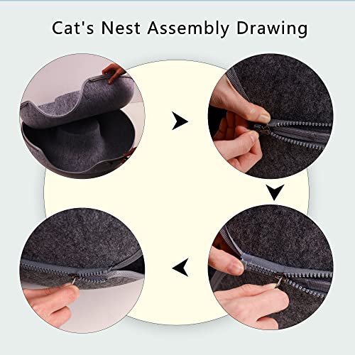 Dark Grey Cat Tunnel Bed - Universal Cat Hideout