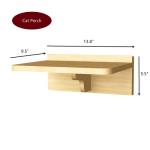 Solid Wood Cat Wall Shelves with Carpet Cover