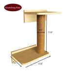 Solid Wood Cat Wall Shelves with Carpet Cover
