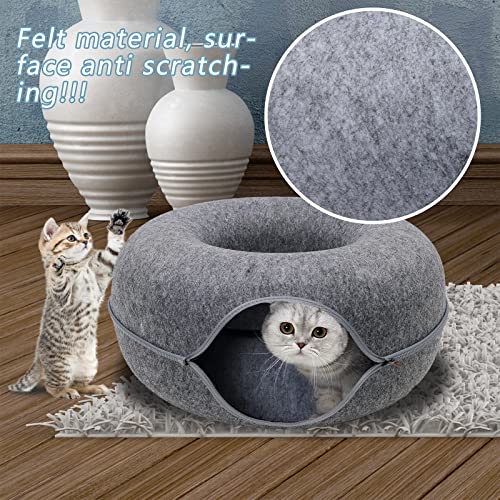 Dark Grey Cat Tunnel Bed - Universal Cat Hideout
