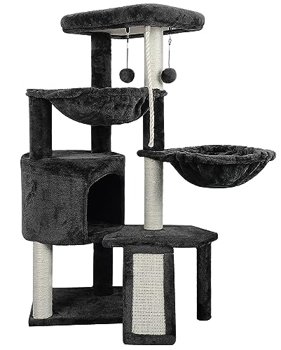 Xin Dark Gray Cat Tree with Condo and Hammocks