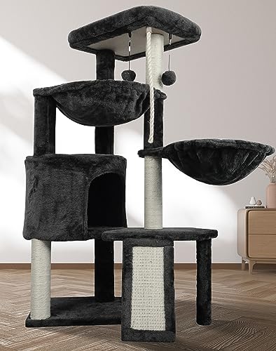 Xin Dark Gray Cat Tree with Condo and Hammocks