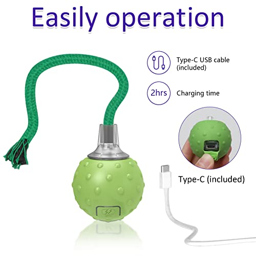 Interactive Rotating Motion Activate Cat Toy Ball (Green)
