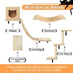 Wall-Mounted Cat Furniture Set in Cats Niche