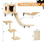 Wall-Mounted Cat Furniture Set in Cats Niche